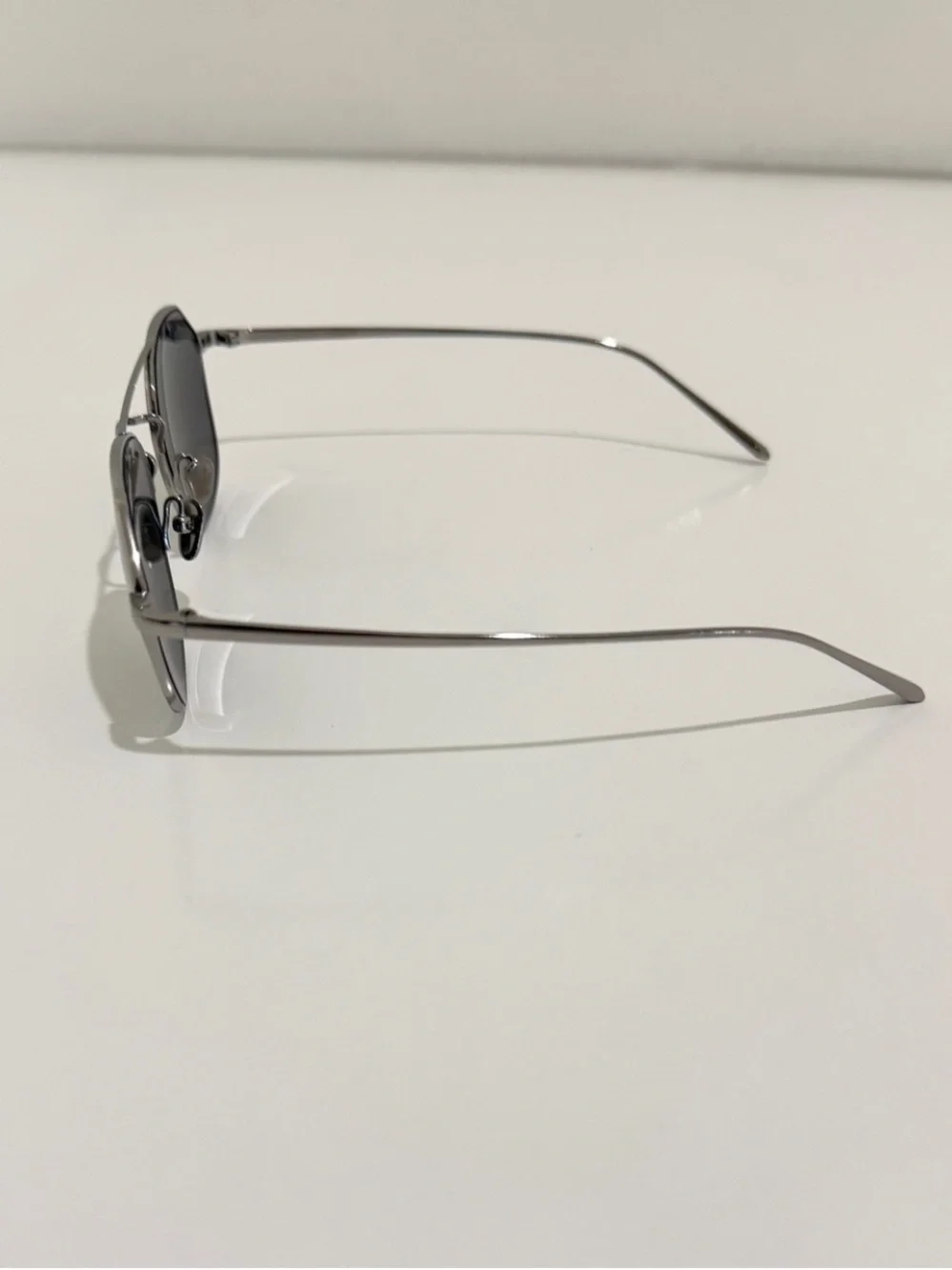 NIB Linda Farrow Dante LFL977 White Gold Sunglasses